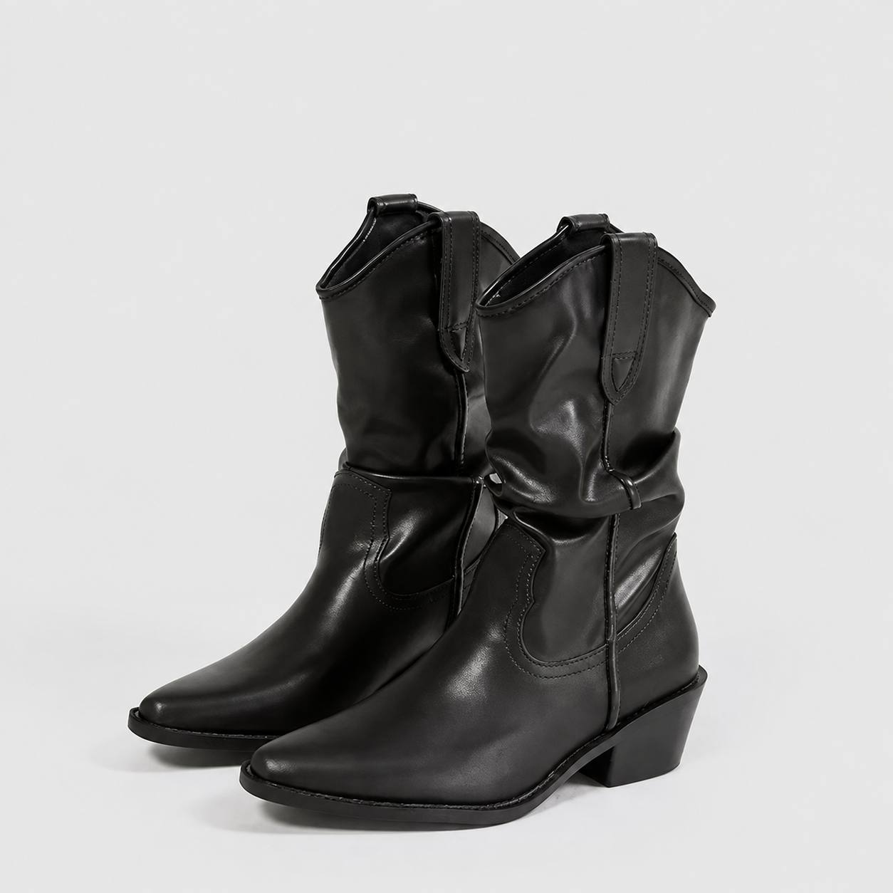 Women's Suede Mid Calf Western Boots