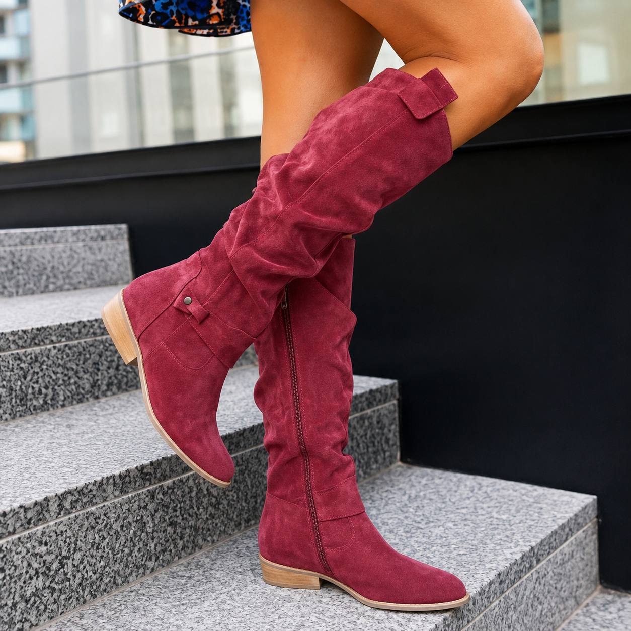 Women's Over The Knee Suede Riding Boots