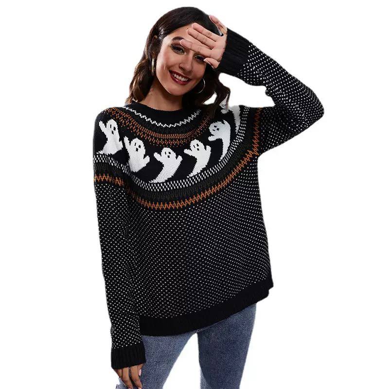 Women’s Halloween Ghost Knit Sweater
