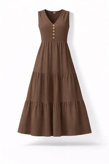Evelyn | Sleeveless Midi Dress